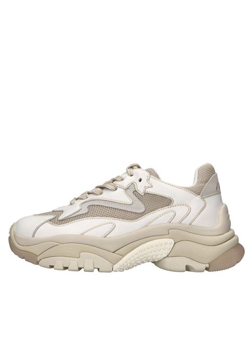 Sneakers in pelle e tessuto ASH | ADDICT SOFT NAPPA CALFBIANCO-ORO